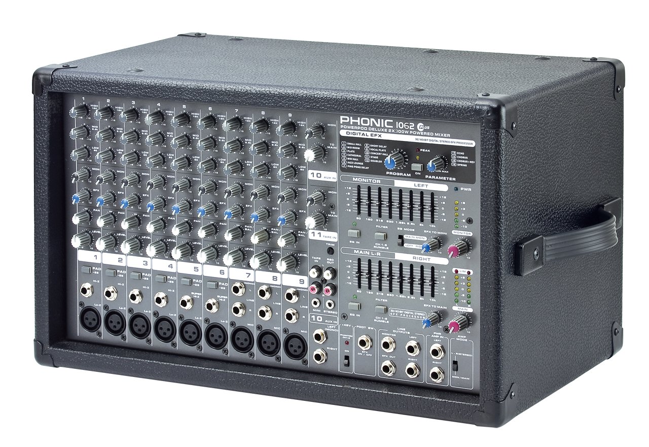 Phonic Powerpod 1062 Plus 600W 10 canales mezclador con DFXr